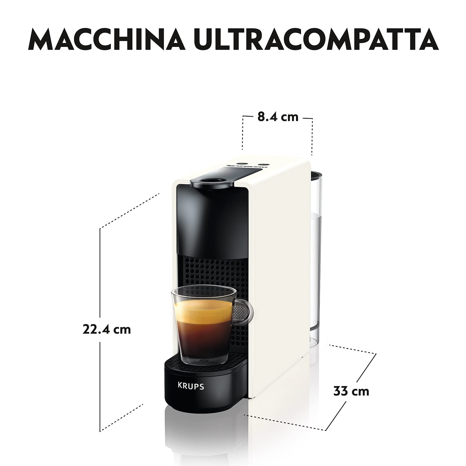 Elvato Essenza Mini XN110110 – Cafetière Manuelle 0,6L, Noir et Blanc