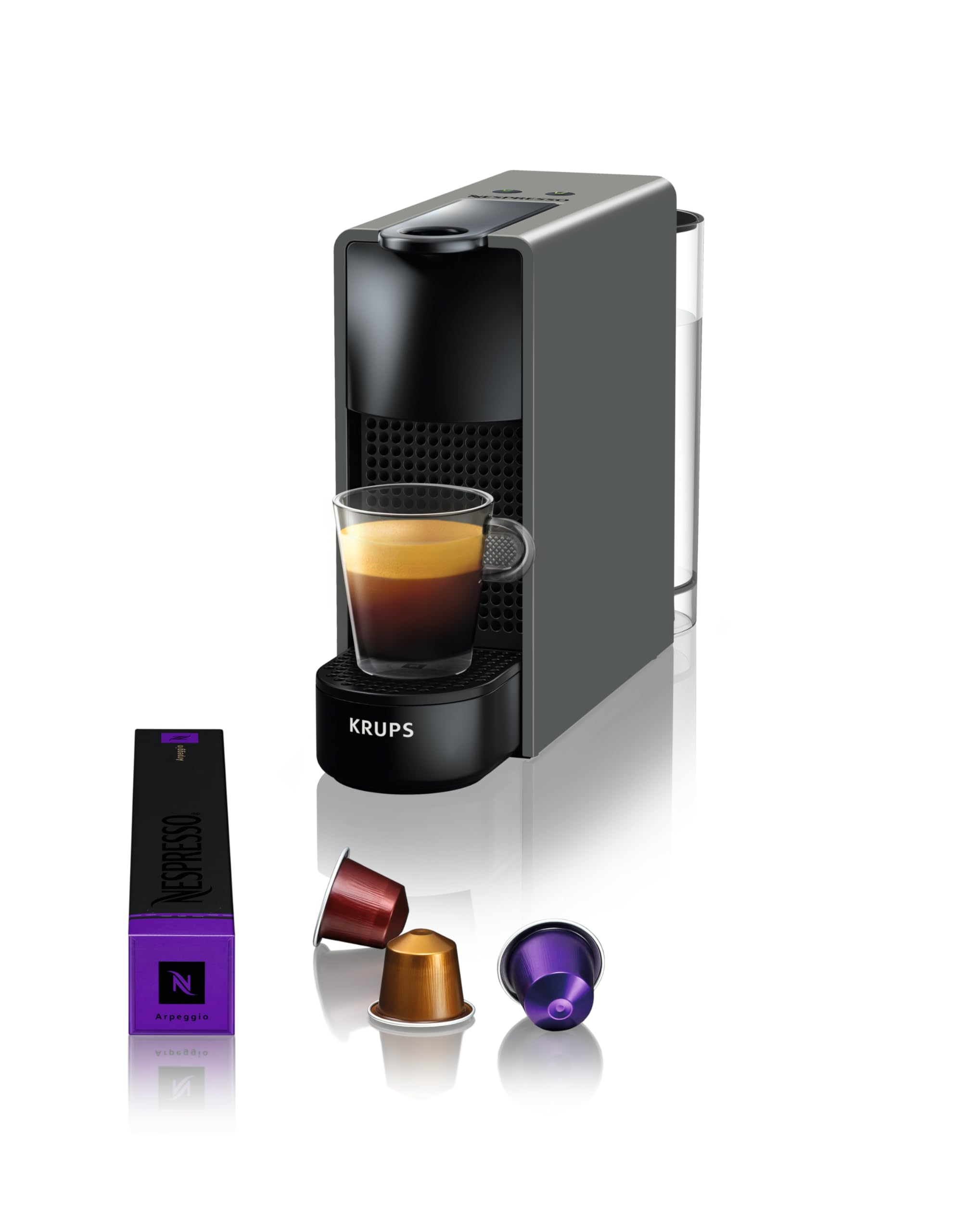 Elvato Essenza Mini Gris Intense YY2911FD – Machine à Café 19 Bars, Kit de Bienvenue Inclus