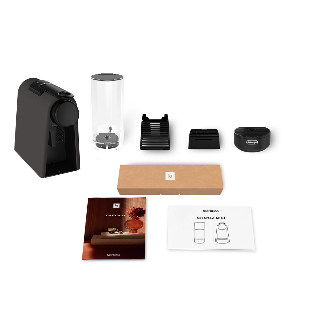 Elvato Essenza Mini Noir Mat EN85.BKMT – Machine à Café à Capsules 19 Bars, Kit de Bienvenue Inclus