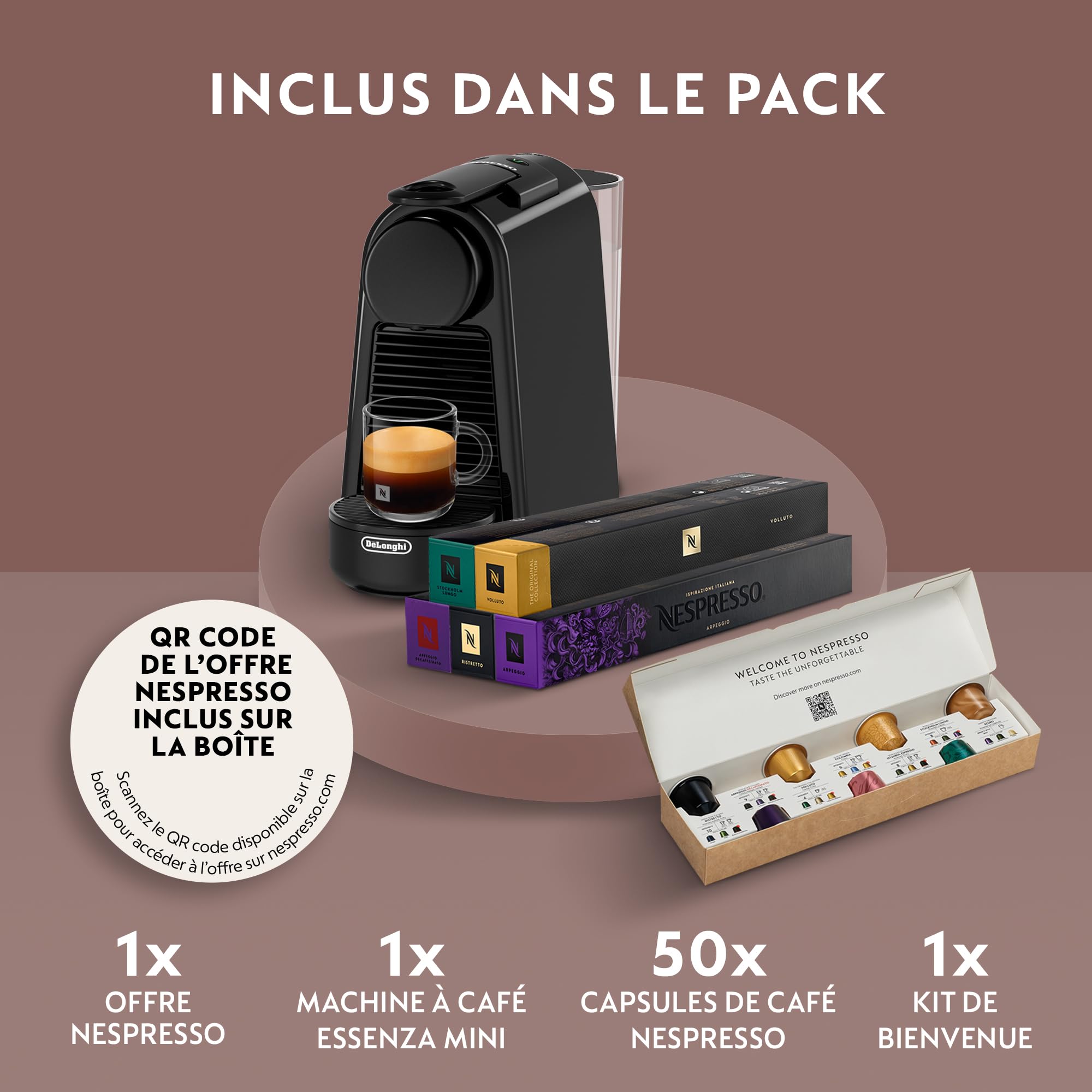 Elvato Essenza Mini Noir Piano EN85.B – Machine à Café 19 Bars, Design Compact
