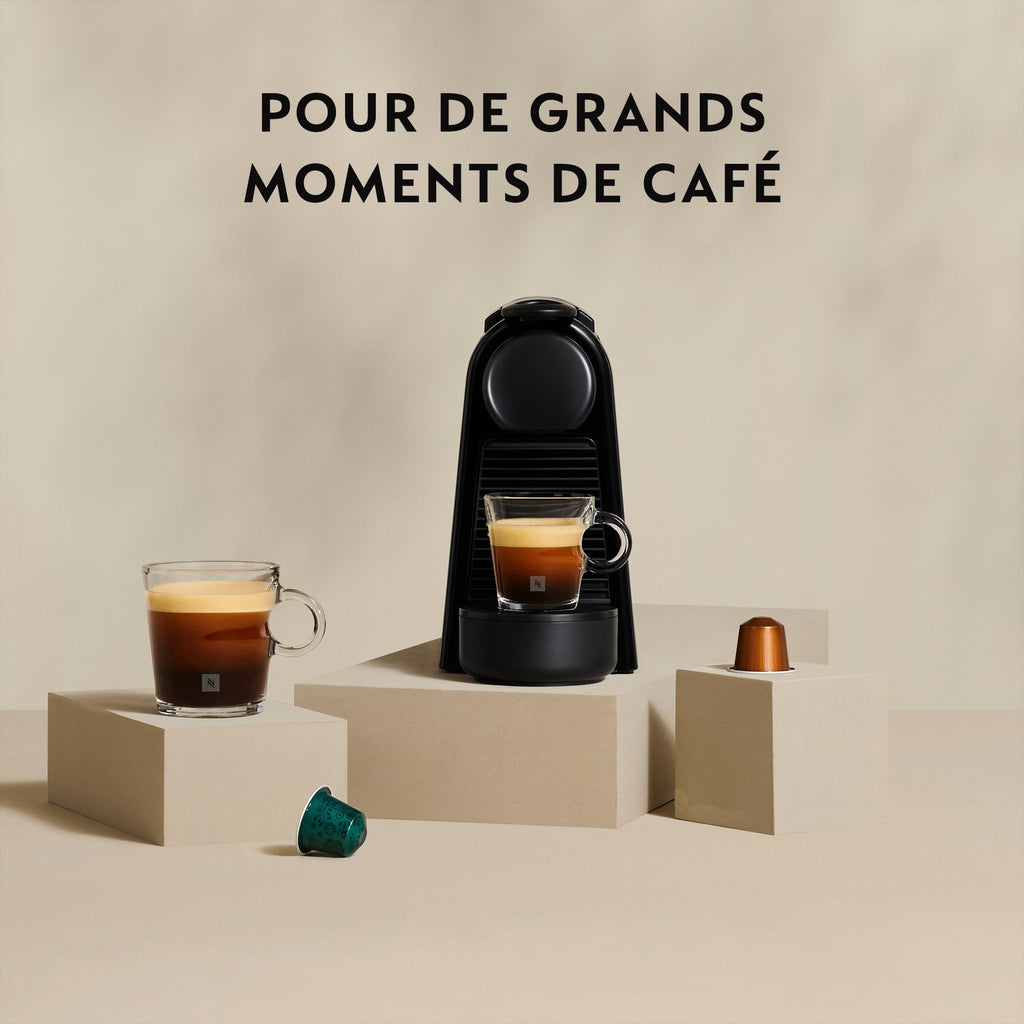 Elvato Essenza Mini Noir Mat EN85.BKMT – Machine à Café à Capsules 19 Bars, Kit de Bienvenue Inclus