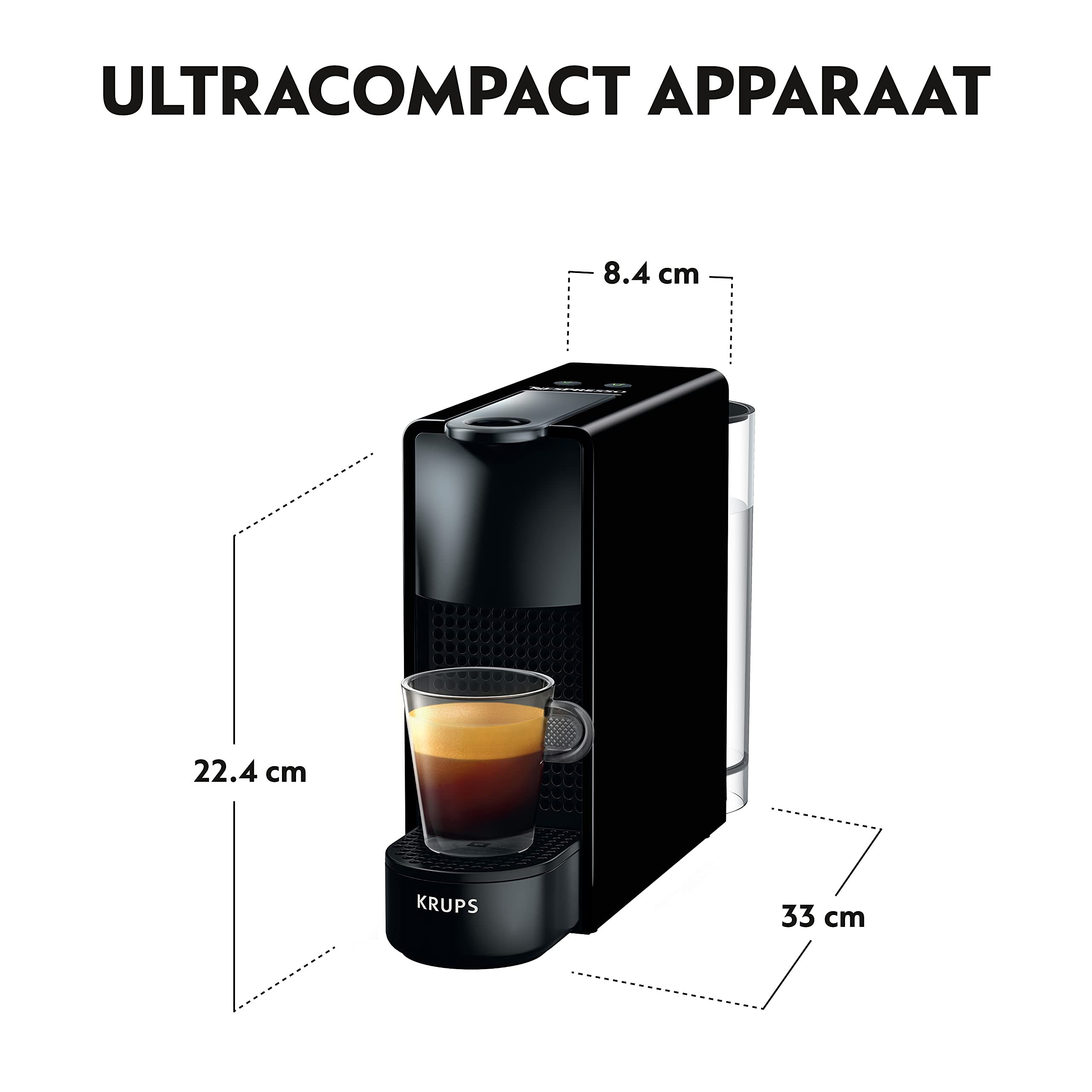 Elvato Essenza Mini Noir XN110810 – Cafetière à Capsules Compacte