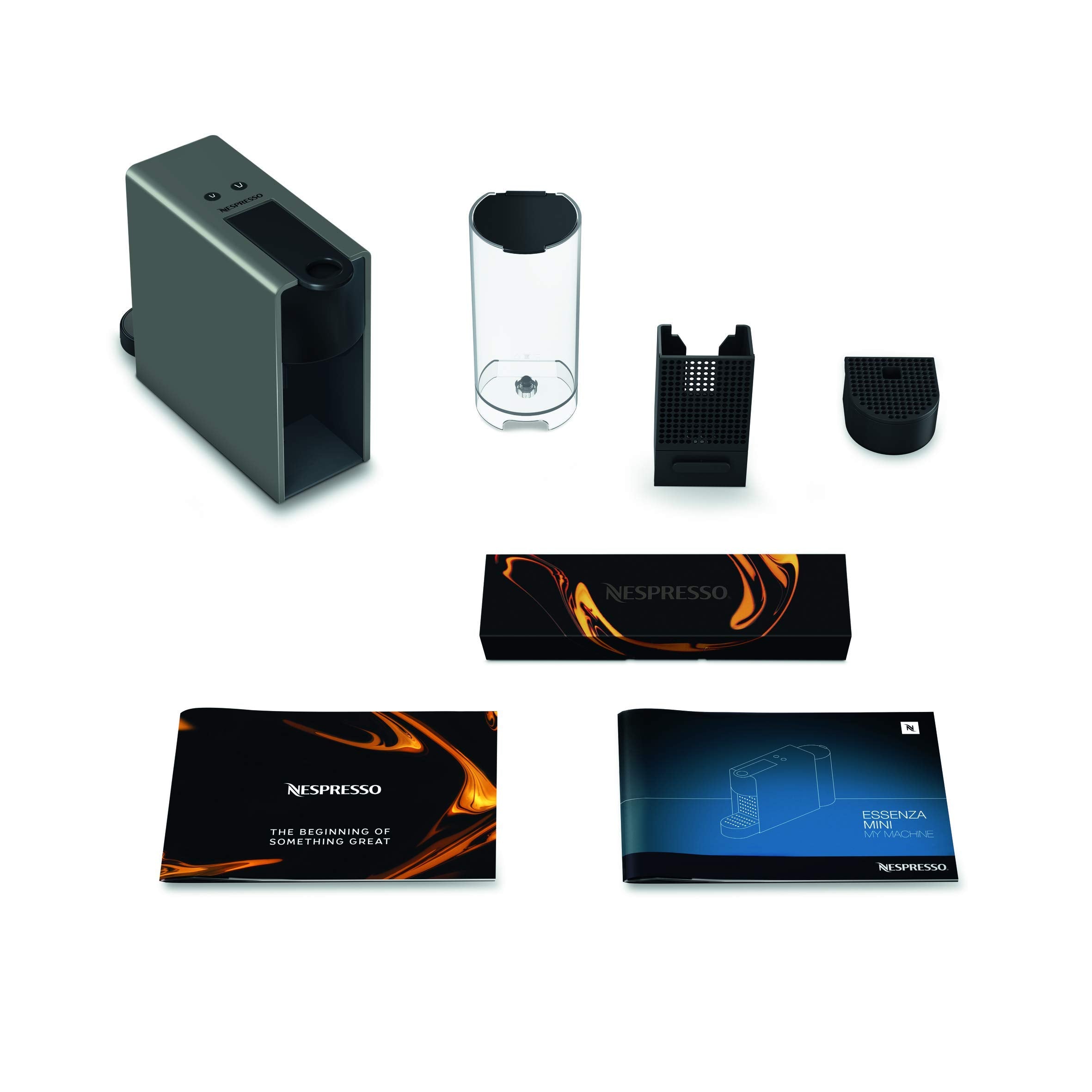 Elvato Essenza Mini XN110BRD – Machine à Café à Capsules 0,6L, 19 Bars, Classe Énergétique A